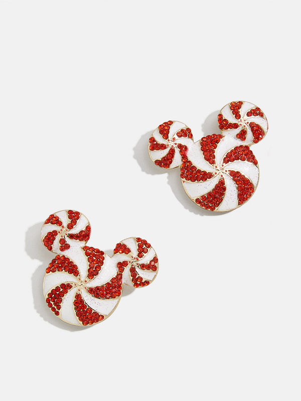 Mickey Mouse Disney Peppermint Earrings - Mickey Mouse Peppermint Earrings