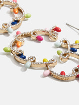 BaubleBar Mickey Mouse Disney Pavé Christmas Lights Outline Hoop Earrings - Mickey Mouse Christmas Lights Hoops - Limited Time: 50% off Select Holiday Styles