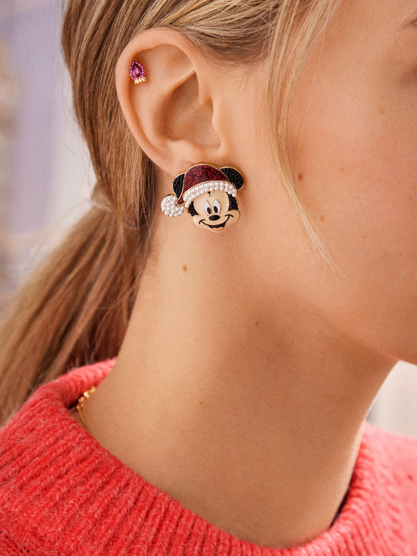 Mickey Mouse Disney Santa's Helper Earrings - Large