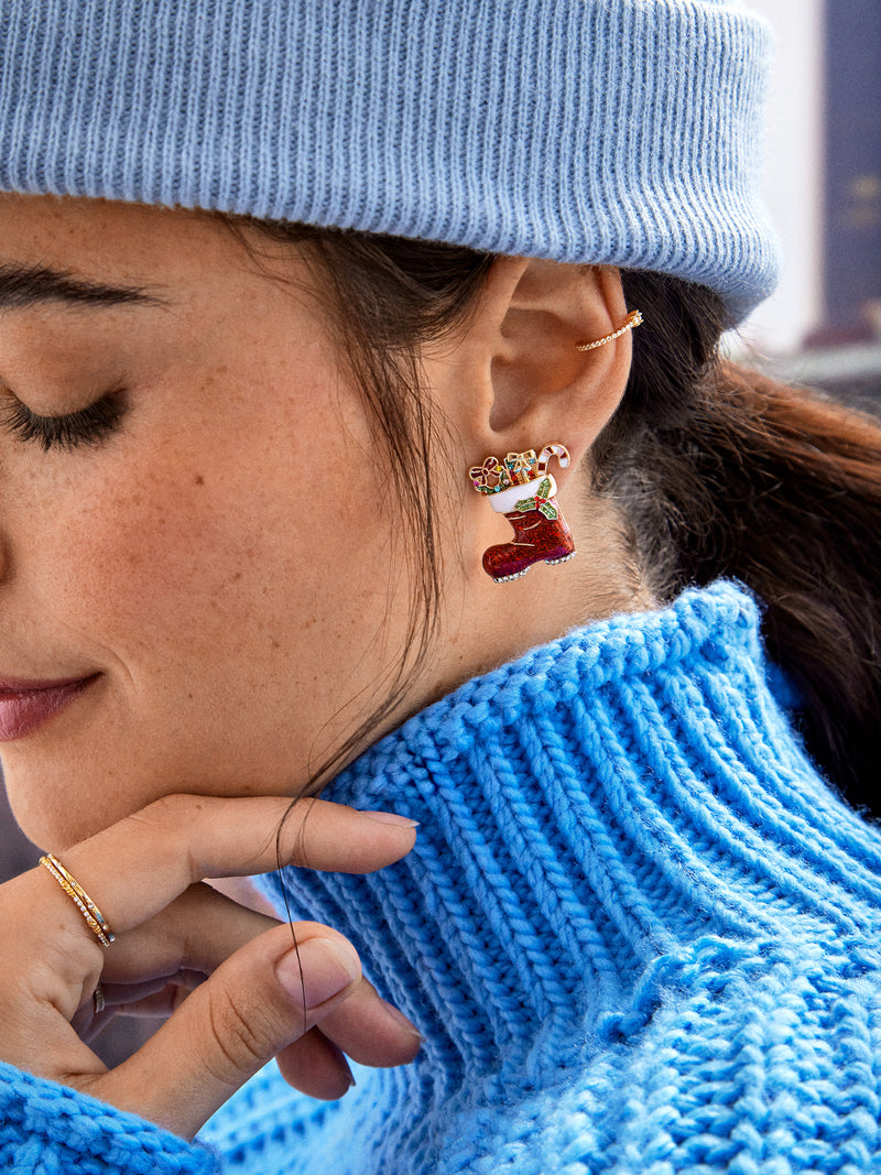 Santa s Boots Earrings Red Santa s boot earrings BaubleBar