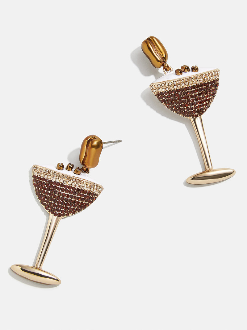 BaubleBar Espresso Yourself Earrings - Espresso Martini - Espresso martini statement earrings
