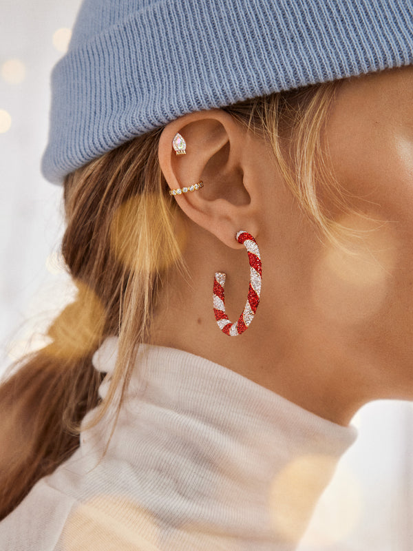 Mint to Be Earrings - Red/White