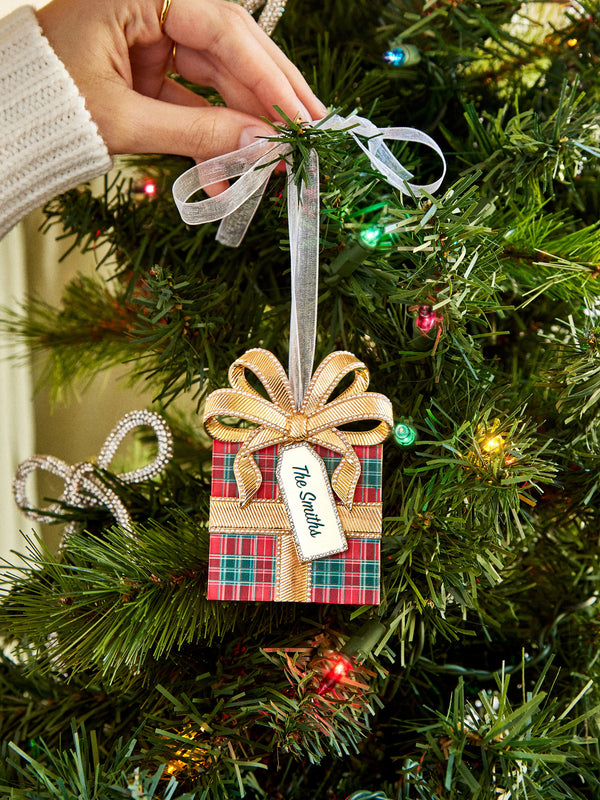 The Whole Package Custom Ornament - Red Print