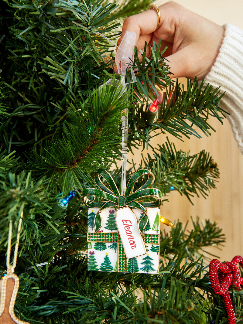 BaubleBar Pining For Presents Custom Ornament - Green Print - Enjoy 20% off custom gifts