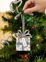 BaubleBar That's A Wrap Custom Ornament - Gold Print - Customizable present ornament