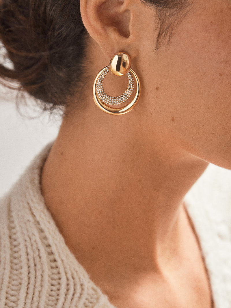 BaubleBar Kingsley Earrings - Gold/Pavé - Get Gifting: Enjoy 20% Off​