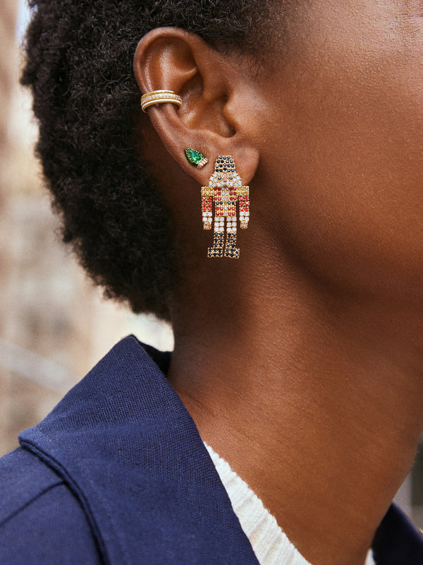 Sugar Plum Earrings - Black/Red