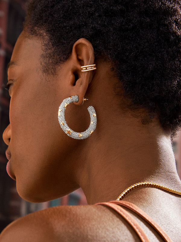 Celeste Earrings - Clear/Gold