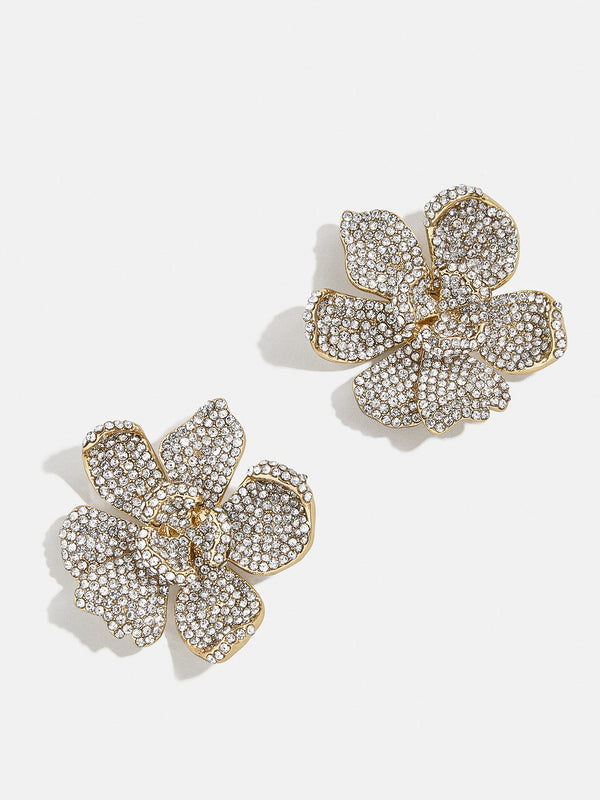 Daffodil Earrings - Clear/Gold