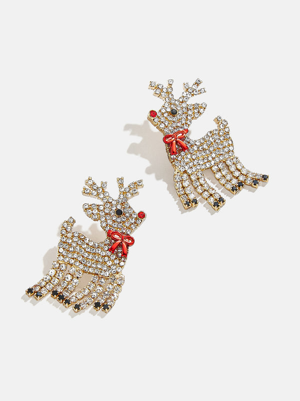 On Dasher Earrings - Clear/Gold