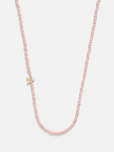 BaubleBar A - 
    Asymmetrical beaded initial necklace
  
