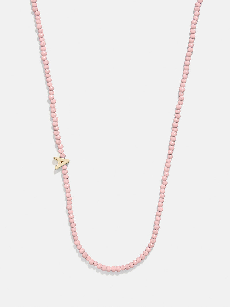 BaubleBar A - 
    Asymmetrical beaded initial necklace
  
