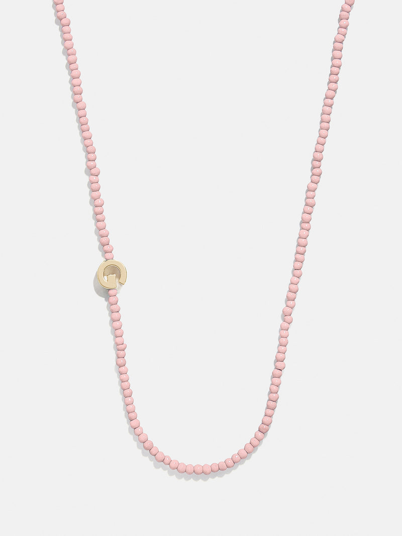BaubleBar G - Asymmetrical beaded initial necklace