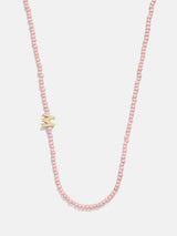 BaubleBar M - 
    Asymmetrical beaded initial necklace
  
