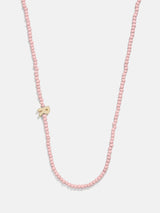 BaubleBar R - Asymmetrical beaded initial necklace