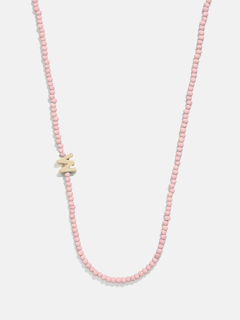 BaubleBar W - 
    Asymmetrical beaded initial necklace
  
