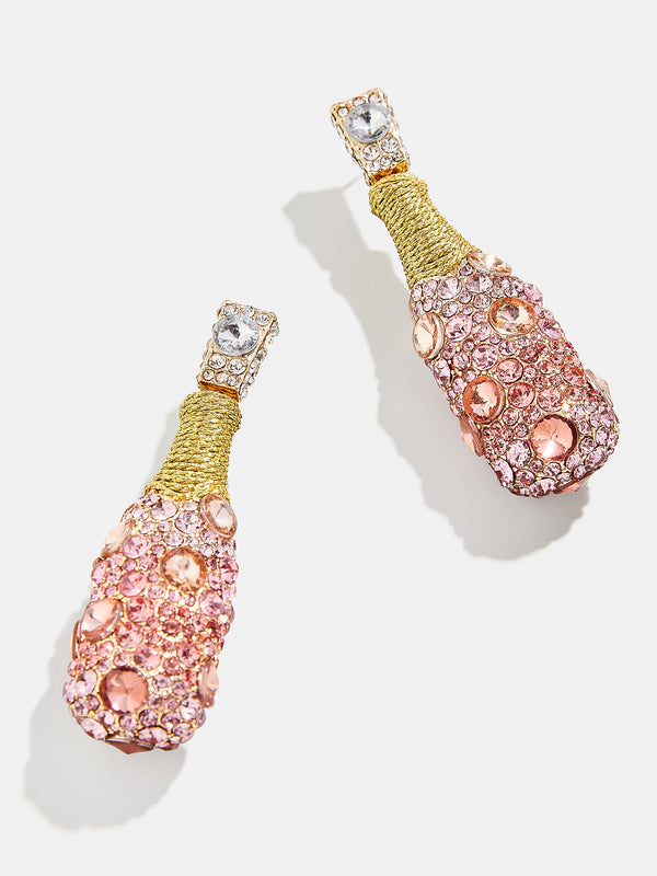 Think Pink Earrings - Rosé Bottle