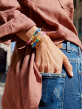 BaubleBar Mary Kate Bracelet - Rainbow - 
    Enamel beaded stretch bracelet
  
