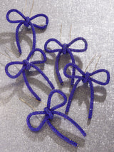 BaubleBar That's A Wrap Ornament Bow Set - Blue - Stocking Stuffer Deal