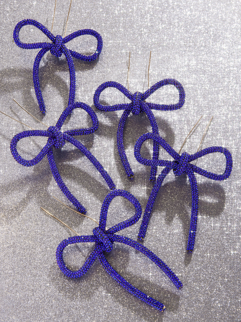 BaubleBar That's A Wrap Ornament Bow Set - Blue - Stocking Stuffer Deal