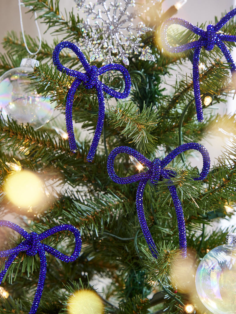BaubleBar That's A Wrap Ornament Bow Set - Blue - Stocking Stuffer Deal
