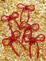 BaubleBar That's A Wrap Ornament Bow Set - Red - Stocking Stuffer Deal
