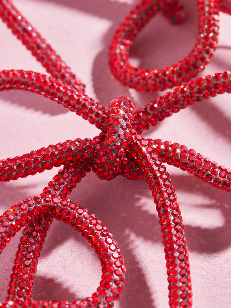 BaubleBar That's A Wrap Ornament Bow Set - Red - Stocking Stuffer Deal