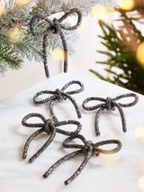 BaubleBar That's A Wrap Ornament Bow Set - Black - Stocking Stuffer Deal
