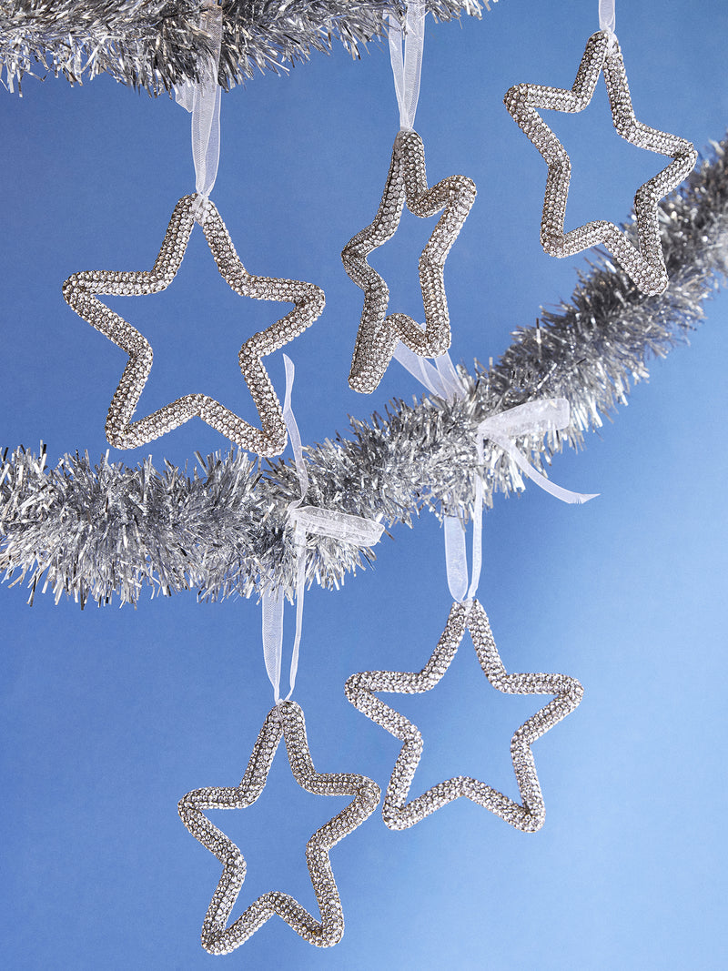 BaubleBar Light the Way Pavé Ornament Set - Star Set - 
    Set of five star Christmas ornaments
  
