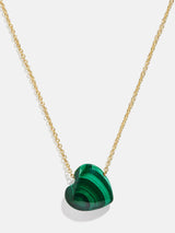 BaubleBar Juno Malachite Necklace - Malachite Stone - 
    Malachite heart pendant necklace
  
