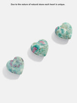 BaubleBar Juno Ruby Fuchsite Necklace - Ruby Fuchsite Stone - 
    Ruby Fuchsite heart pendant necklace
  
