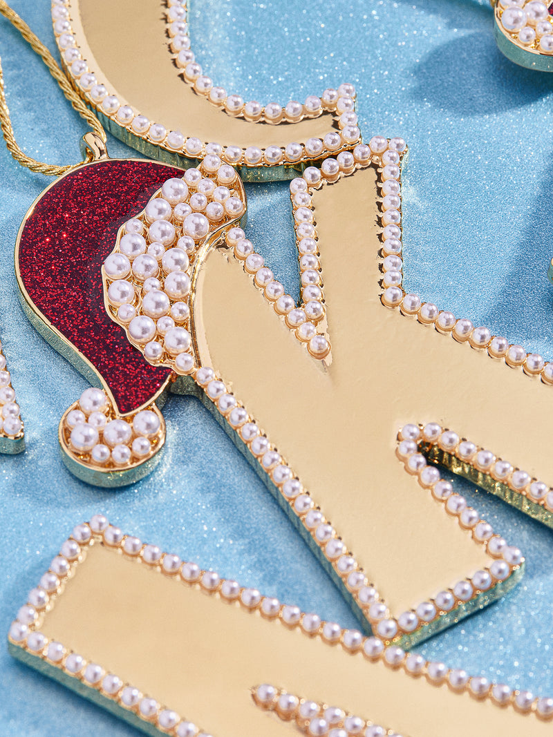 BaubleBar Ho Ho Ho Initial Ornament - Ho Ho Ho Ornament - Stocking Stuffer Deal