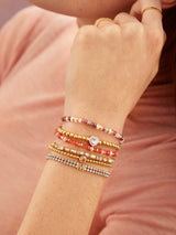 BaubleBar Pink Ombre - 
    Beaded stretch bracelet with semi-precious stones
  
