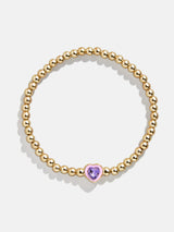 BaubleBar Purple - 
    Gold beaded stretch bracelet
  
