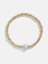 BaubleBar Light Blue - 
    Gold beaded stretch bracelet
  
