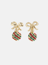 BaubleBar Christmas Ornament Kids' Clip-On Earrings - Green/Red - 
    Kids' clip on earrings
  
