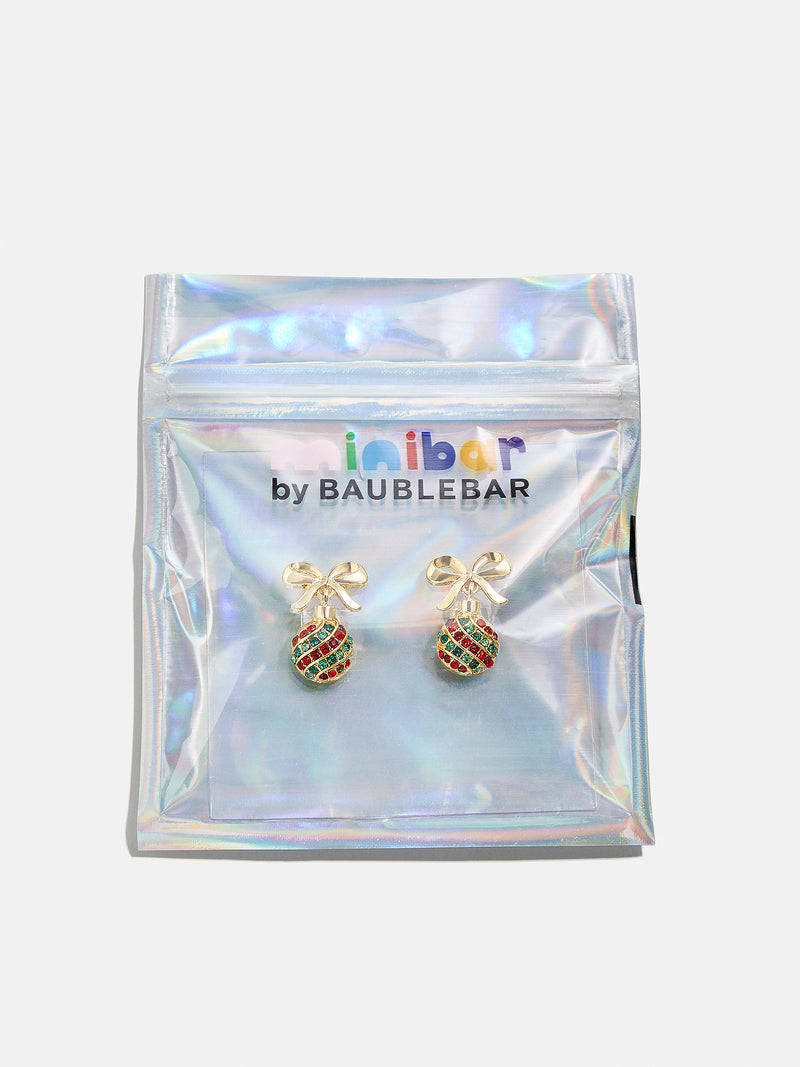 BaubleBar Christmas Ornament Kids' Clip-On Earrings - Green/Red - 
    Kids' clip on earrings
  
