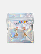 BaubleBar Candy Cane Lane Kids' Earring Set - Brown - Kids' holiday earring set