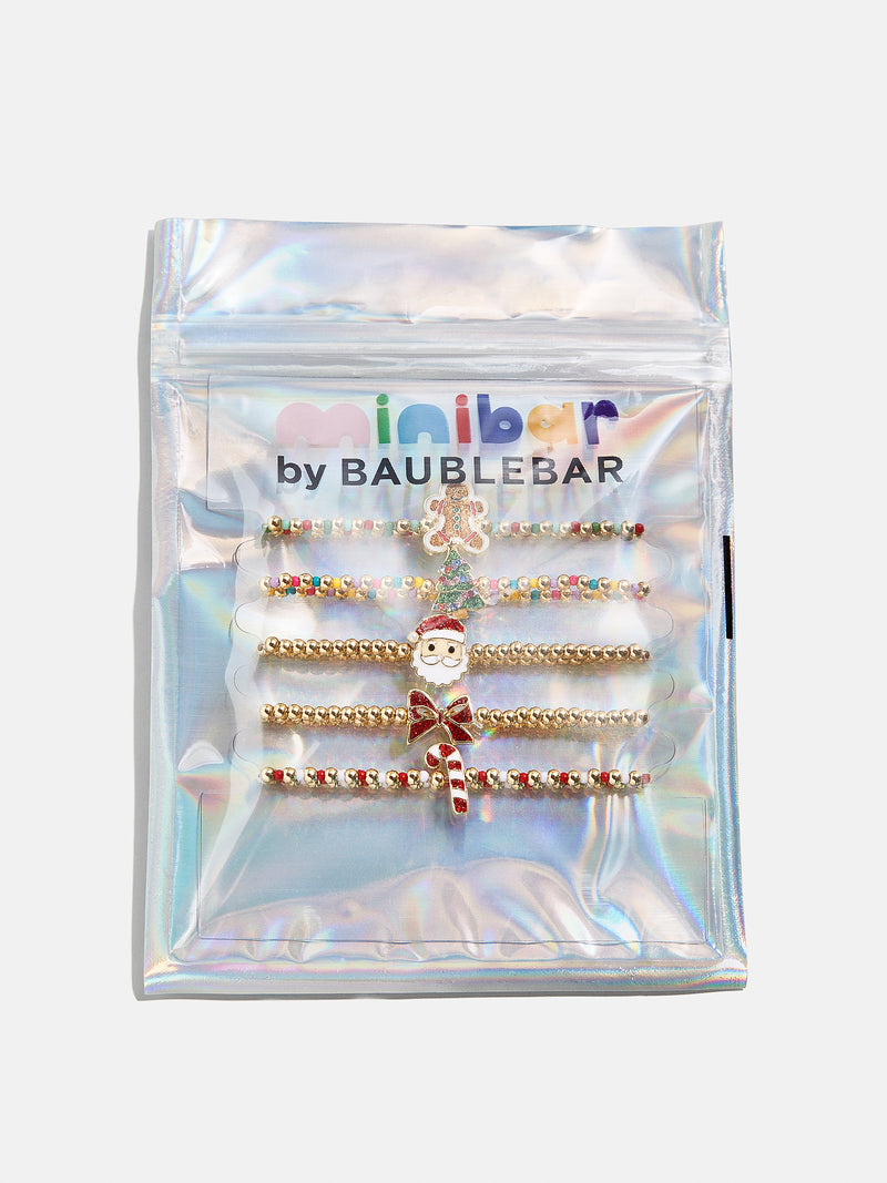 BaubleBar Merry & Bright Kids' Pisa Bracelet Set - Green/Red - Kids' holiday bracelet set