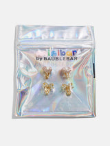 BaubleBar Noelle Kids' Clip-On Earring Set - Pink - Kids' clip on earrings set