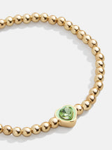 BaubleBar Green - 
    Gold beaded stretch bracelet
  
