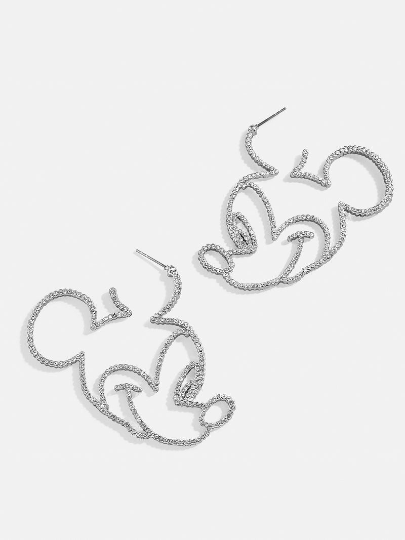 atjewels 925 Sterling Sliver Round White Zirconia Mickey Mouse Earring –  atjewels.in