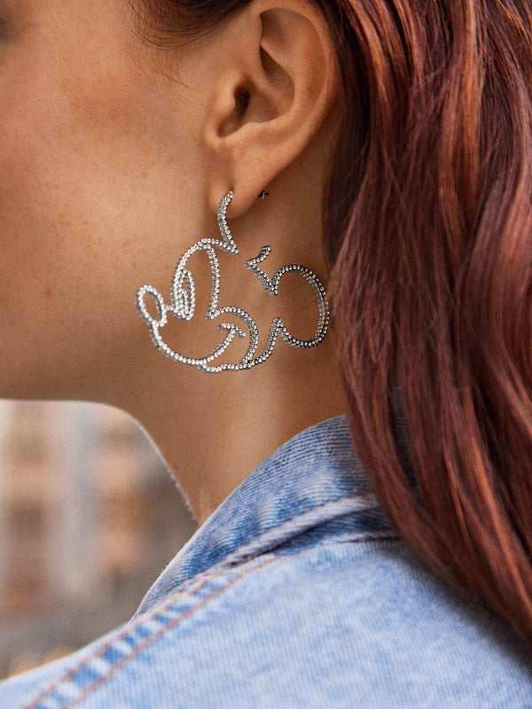 Mickey Mouse Disney Outline Earrings - Mickey Mouse