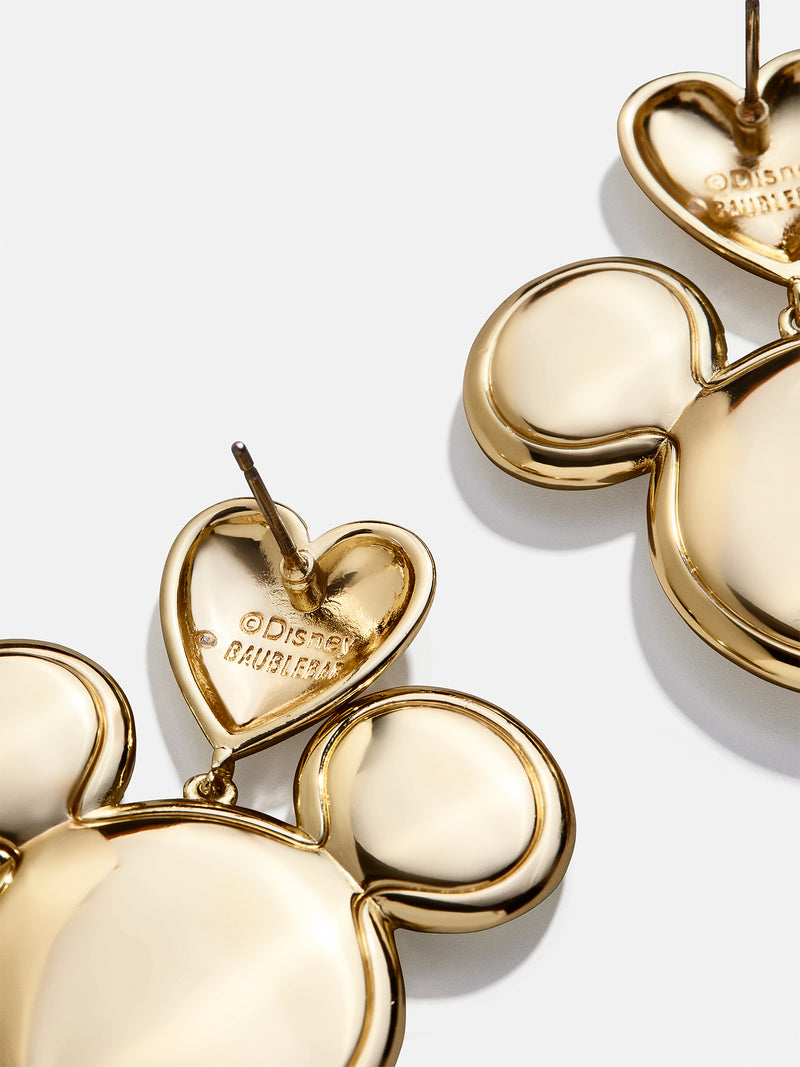 BaubleBar Mickey Mouse Disney Gold Heart Earrings - Gold - 
    Disney statement earrings
  
