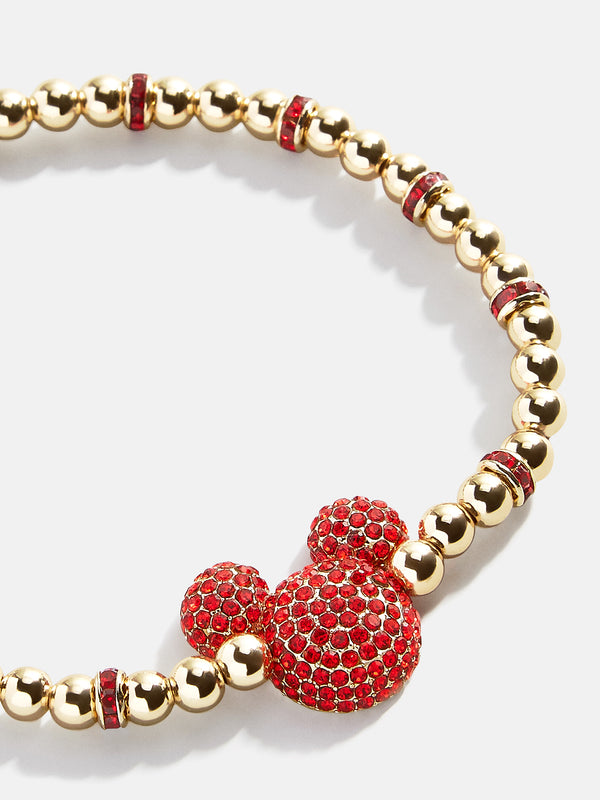 Mickey Mouse Disney Pavé Bracelet - Red