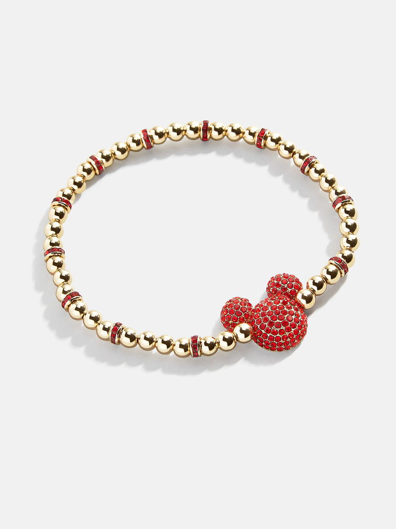 BaubleBar Mickey Mouse Disney Pavé Bracelet - Red - 
    Disney stretch bracelet
  
