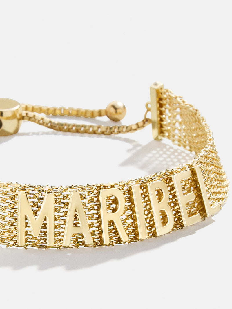 BaubleBar Custom Mesh Bracelet - Gold - Get Gifting: Enjoy 20% Off