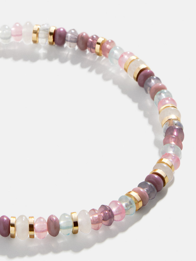 BaubleBar Light Pink - 
    Beaded stretch bracelet with semi-precious stones
  
