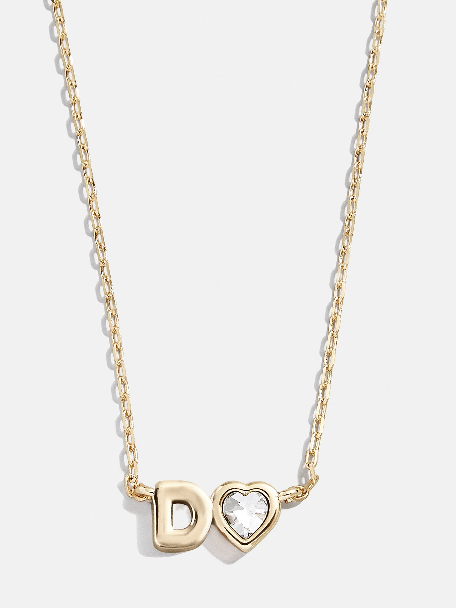 Fiona Initial Necklace - Clear/Gold – Initial pendant necklace – BaubleBar