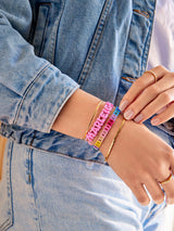 BaubleBar Say It All Custom Slider Bracelet - Hot Pink - 
    Customizable bracelet
  
